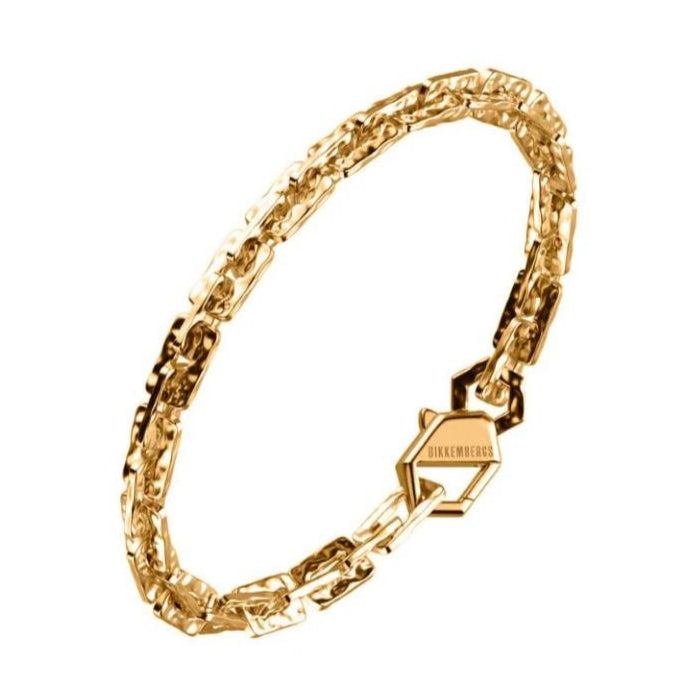Bracciale catena Acciaio placc Oro