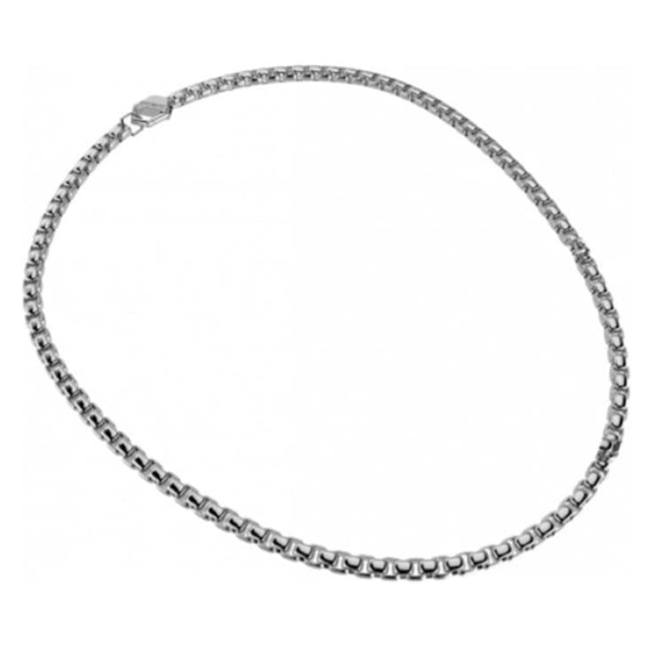 Collana tubolare Rolò in Acciaio spazzolato