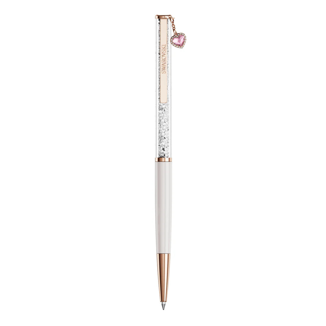 Penna Crystalline Cuore Rosa Placc oro rosa