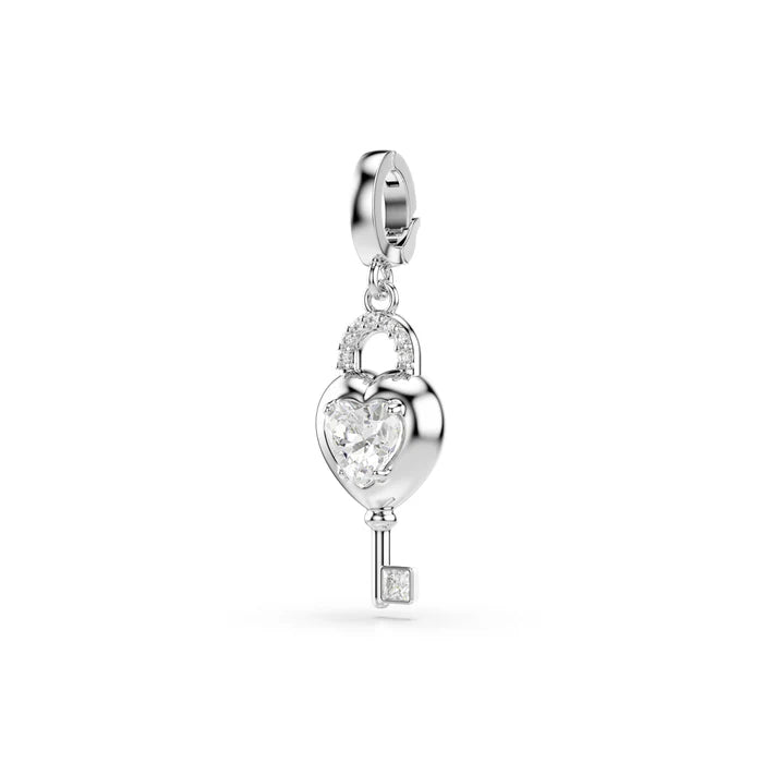 Pendente charms  Idyllia Cuore con chiave Bianco