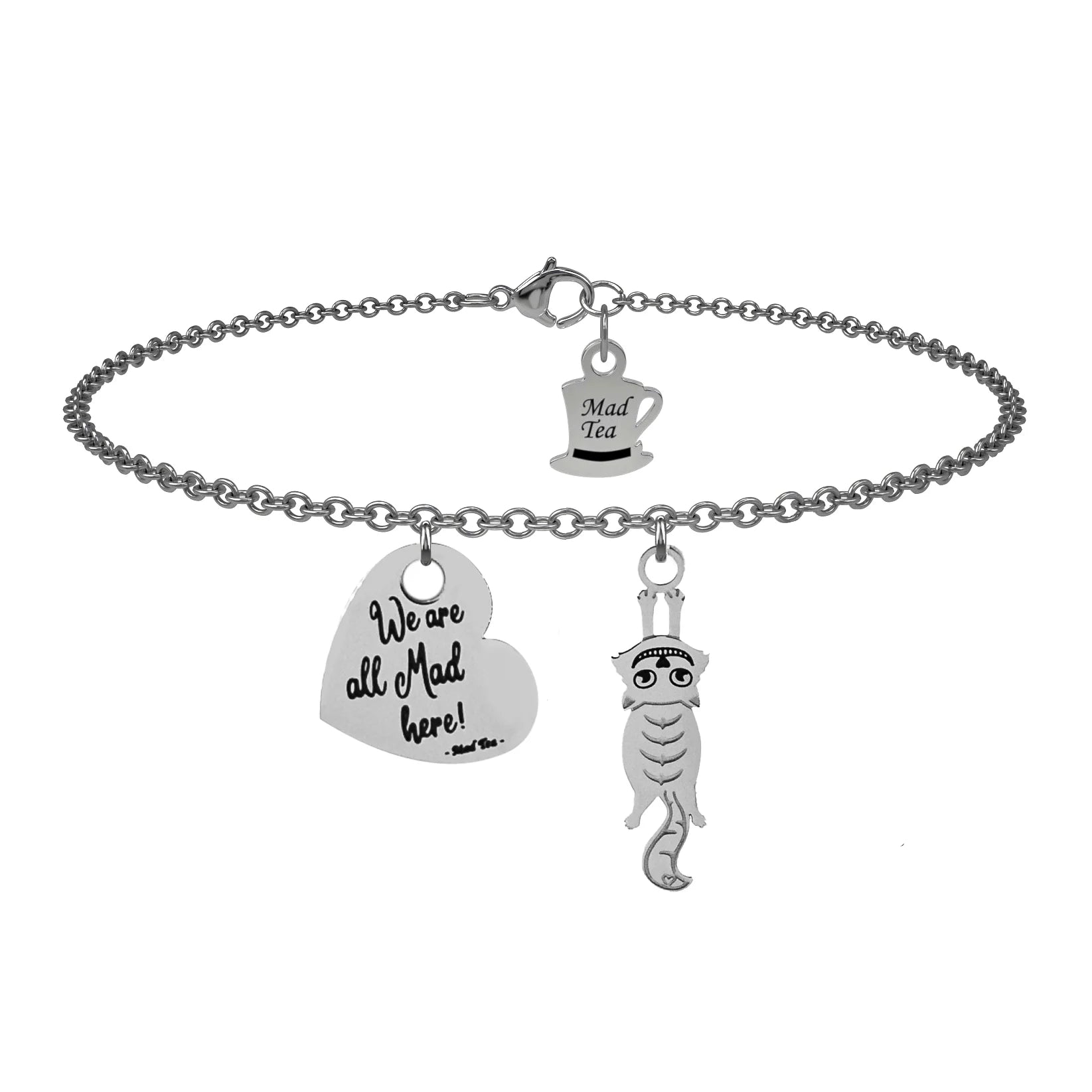 Bracciale Gatto di Alice “We are all mad here!”