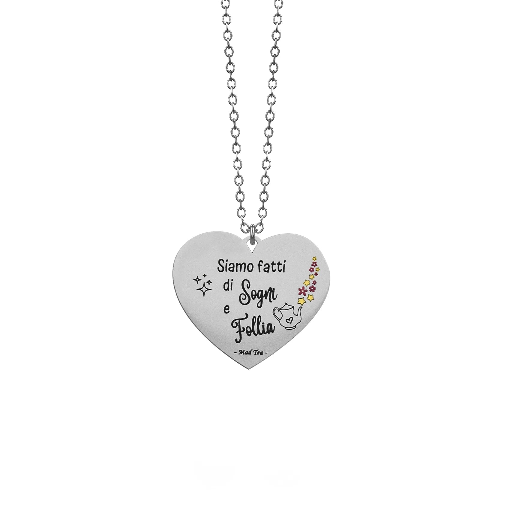 Collana cuore “Siamo fatti di sogni e Follia”