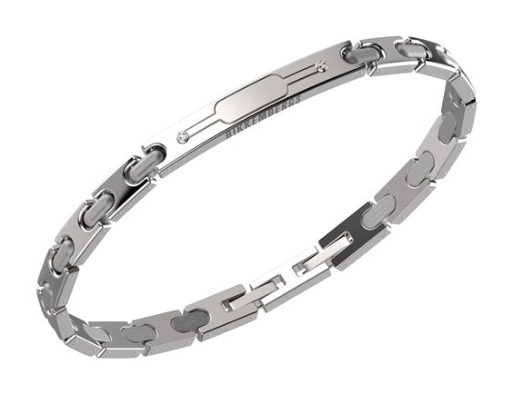 Bracciale Bikkembergs acciaio e diamanti