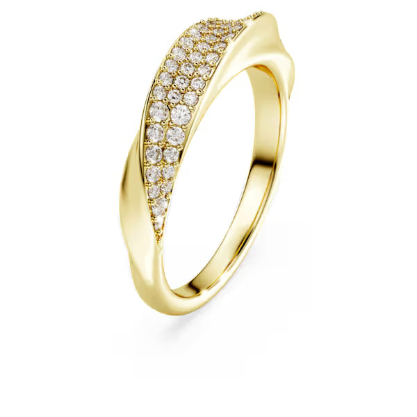 Anello a fascia Classica Argento Sterling plac oro 18k