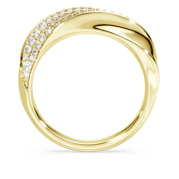 Anello a fascia Classica Argento Sterling plac oro 18k