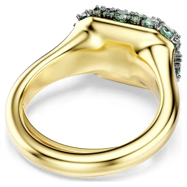 Anello Sublima ottagon Verde placc oro 18K