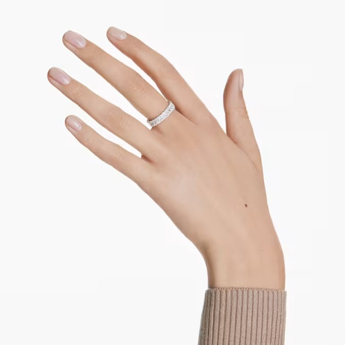 Anello Matrix Baguette Bianco