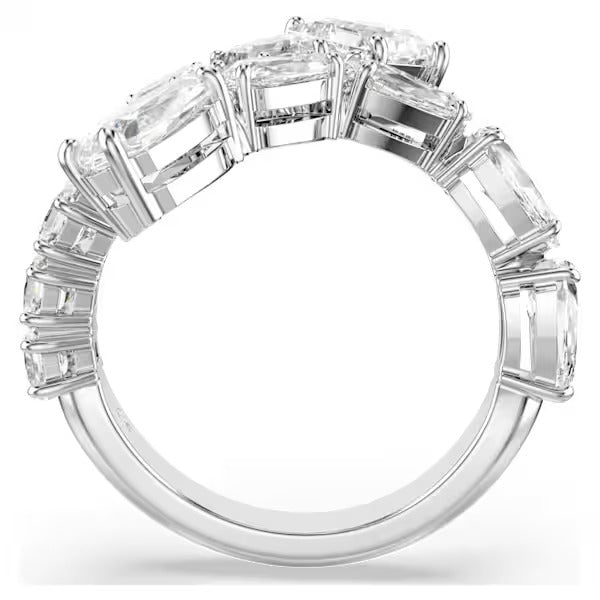 Anello Matrix Taglio misto Bianco