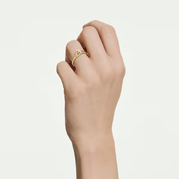 Anello Classica Taglio Concatenato Argento Sterling placc oro 18k