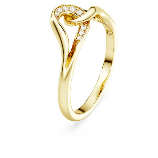 Anello Classica Taglio Concatenato Argento Sterling placc oro 18k