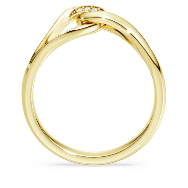Anello Classica Taglio Concatenato Argento Sterling placc oro 18k