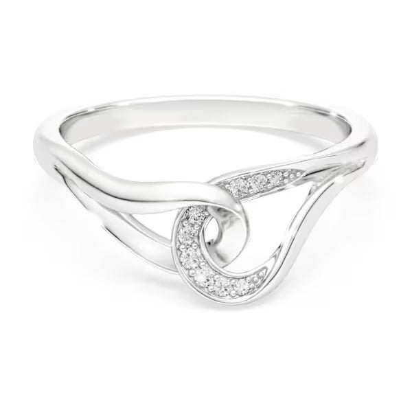 Anello Classica Taglio Concatenato Argento Sterling