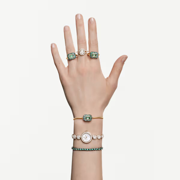 Bracciale rigido Sublima ottagon Verde placc oro 18K