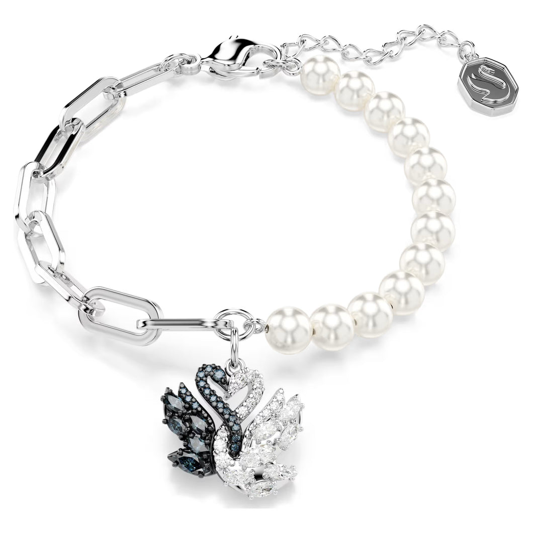 Braccialetto Pearl Cigno Bianco Nero