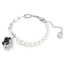 Carica l&#39;immagine nel visualizzatore di Gallery, Braccialetto Pearl Cigno Bianco Nero
