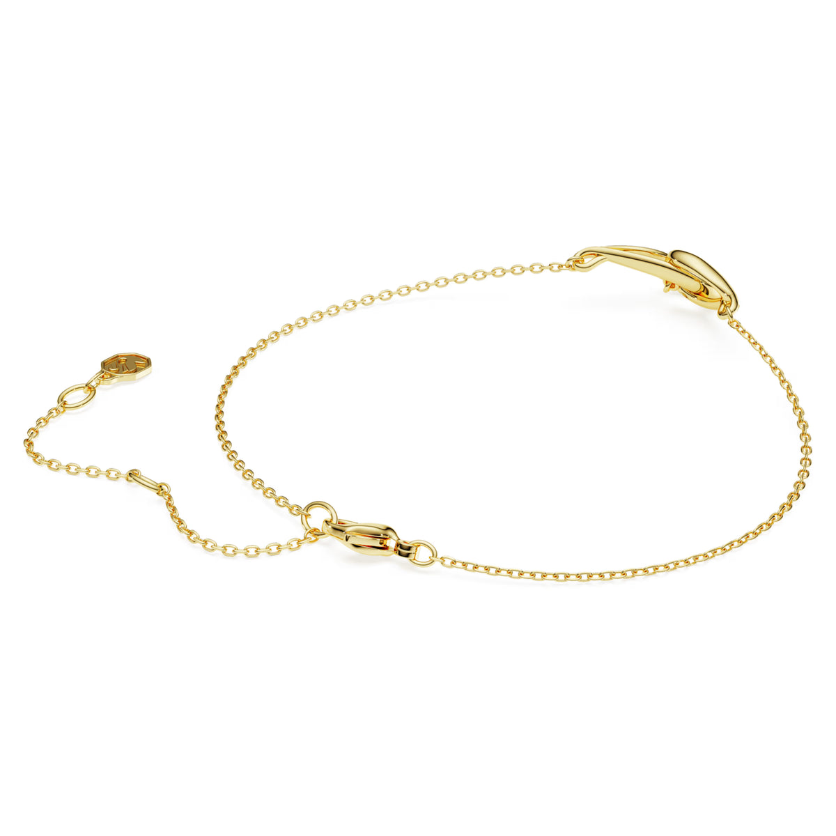 Braccialetto Classica Concatenato Argento sterling placc oro 18K