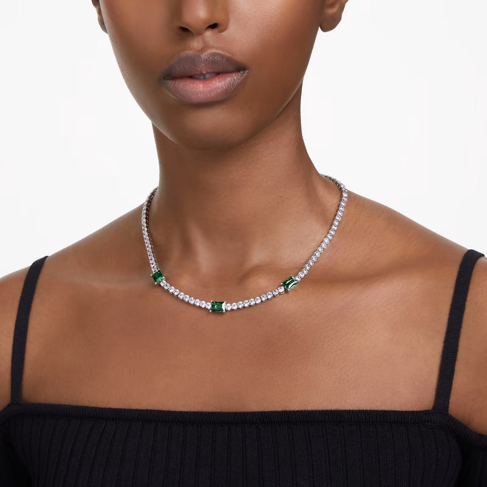 Collana Matrix Tennis taglio misto Verde