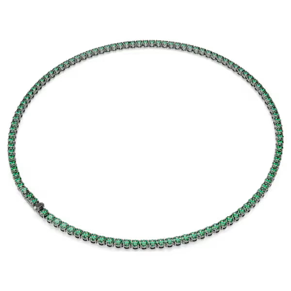 Collana Tennis Matrix Verde Placc rutenio
