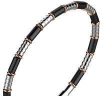 Bracciale Roll nero e oro rosa