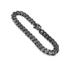 Bracciale Skin Uomo Nero con diamanti