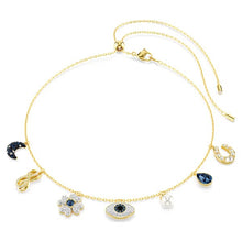 Carica l&#39;immagine nel visualizzatore di Gallery, Collana Charms Symbolic Evil Eye Placc oro
