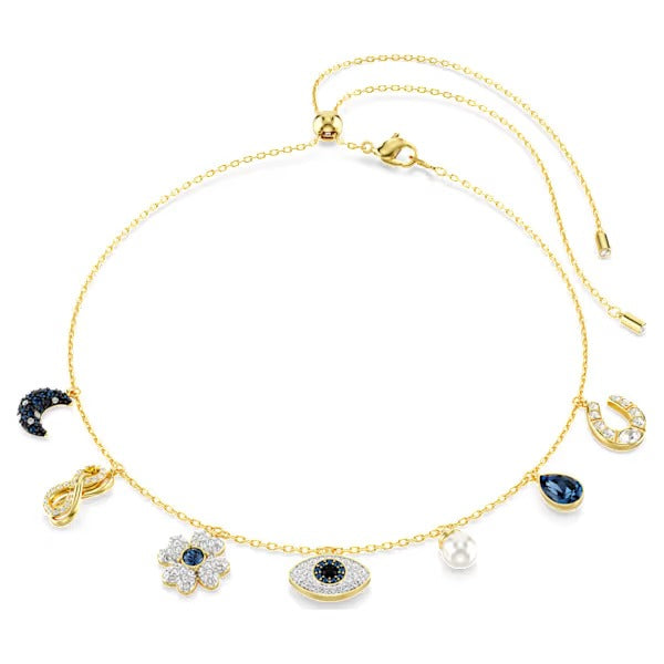 Collana Charms Symbolic Evil Eye Placc oro