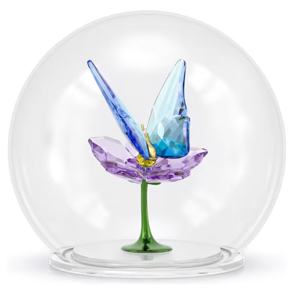 Idyllia Sfera in Vetro con Farfalla e Fiore
