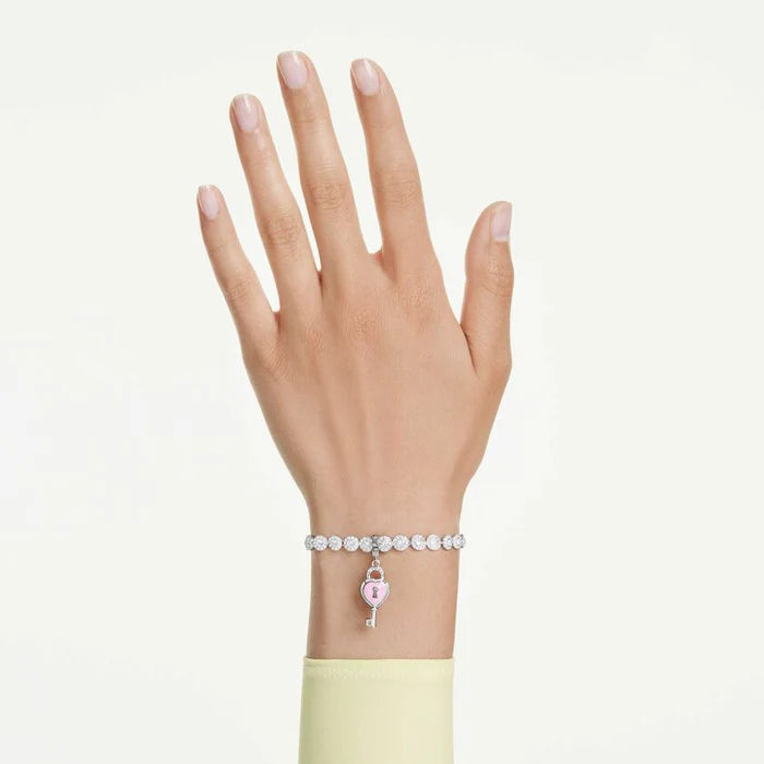 Pendente charms  Idyllia Cuore con chiave Bianco