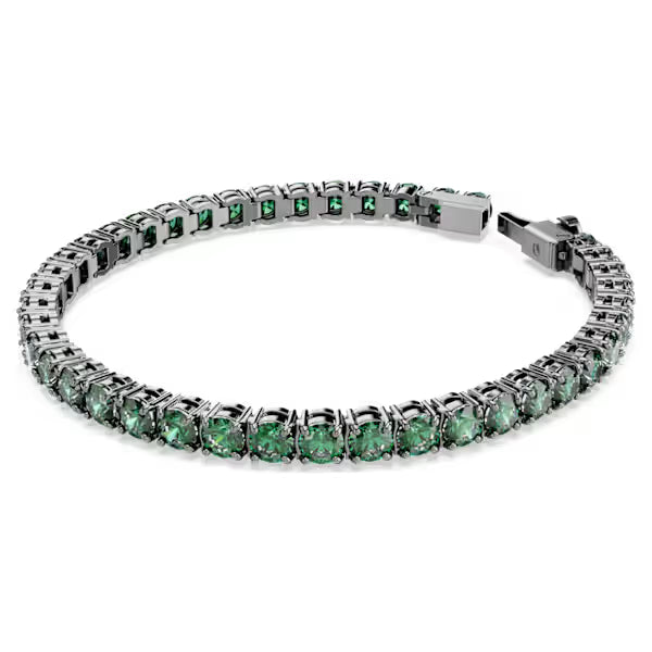 Braccialetto Matrix Tennis verde placc rutenio