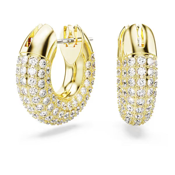Orecchini cerchio picc Dextera Pavé placc oro