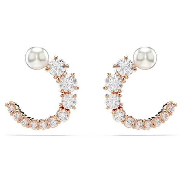 Orecchini Matrix Crystal Pearl Placc oro rosa