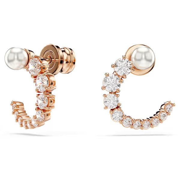 Orecchini Matrix Crystal Pearl Placc oro rosa
