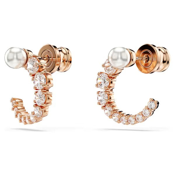 Orecchini Matrix Crystal Pearl Placc oro rosa