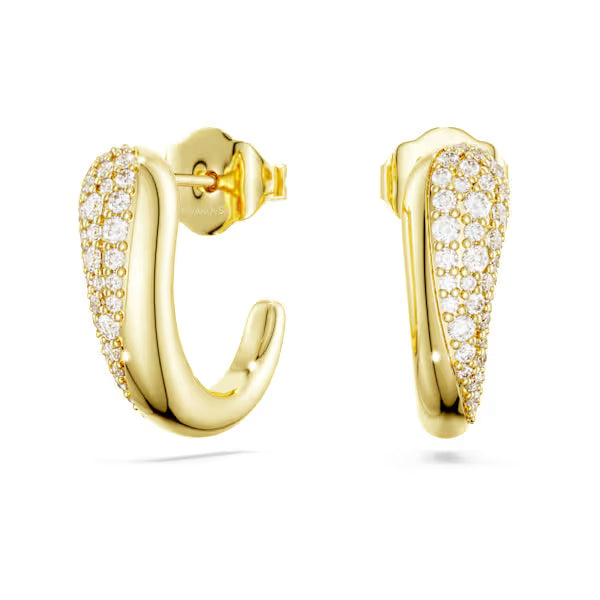 Orecchini a cerchio Classica Argento Sterling placc oro 18k