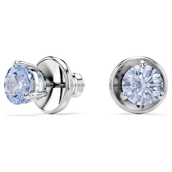 Orecchini Solitaire Round Azzurro