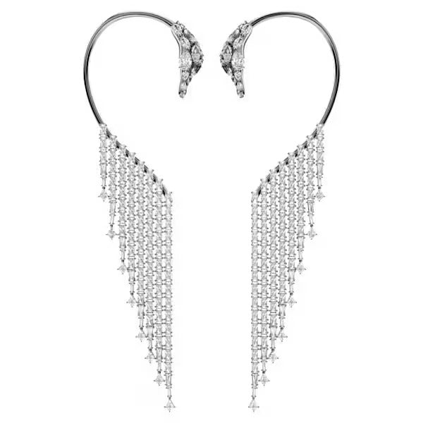 Orecchini ear cuff The Vienna Collection Cigno  Placc rutenio