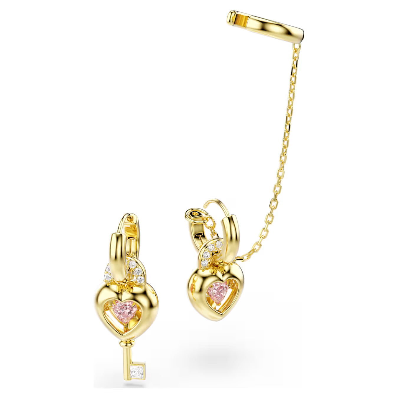 Orecchini Idyllia ear cuff cuore e chiave