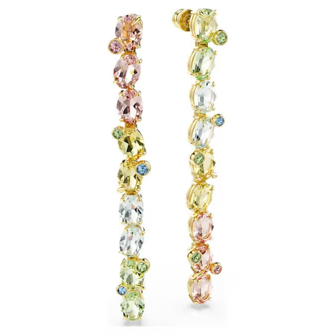 Orecchini pend Gema Multicolore Placc oro