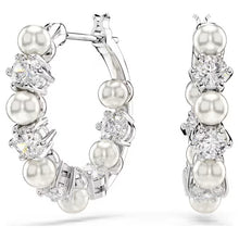 Carica l&#39;immagine nel visualizzatore di Gallery, Orecchini cerchio Matrix Crystal Pearl
