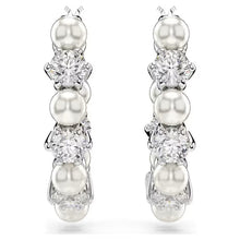 Carica l&#39;immagine nel visualizzatore di Gallery, Orecchini cerchio Matrix Crystal Pearl
