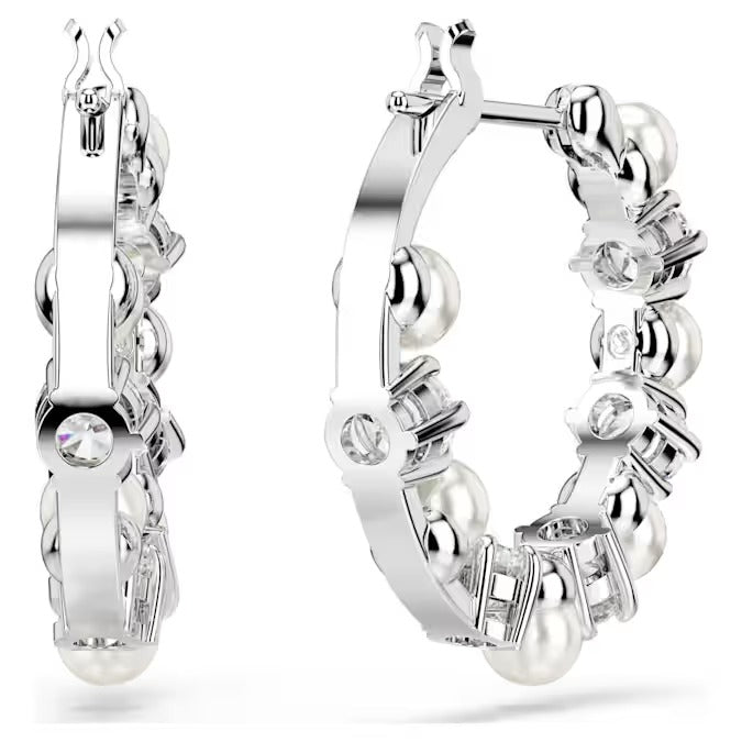Orecchini cerchio Matrix Crystal Pearl