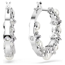 Carica l&#39;immagine nel visualizzatore di Gallery, Orecchini cerchio Matrix Crystal Pearl
