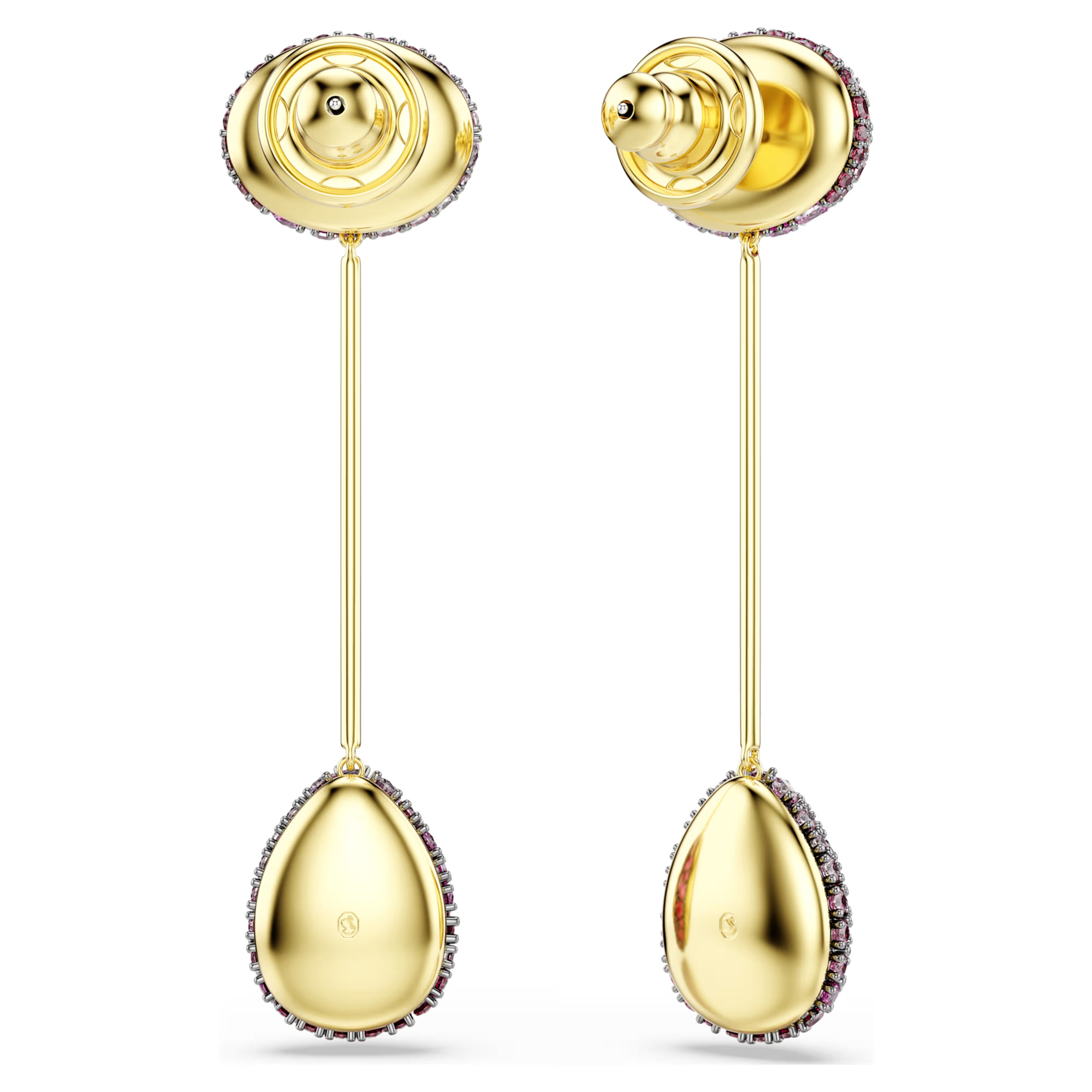 Orecchini pend Sublima Pear Rossi placc oro 18K