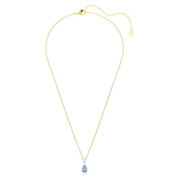 Pendente Chroma Pear Blu placc oro 18K