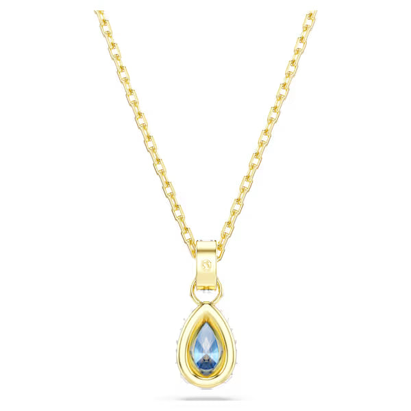 Pendente Chroma Pear Blu placc oro 18K