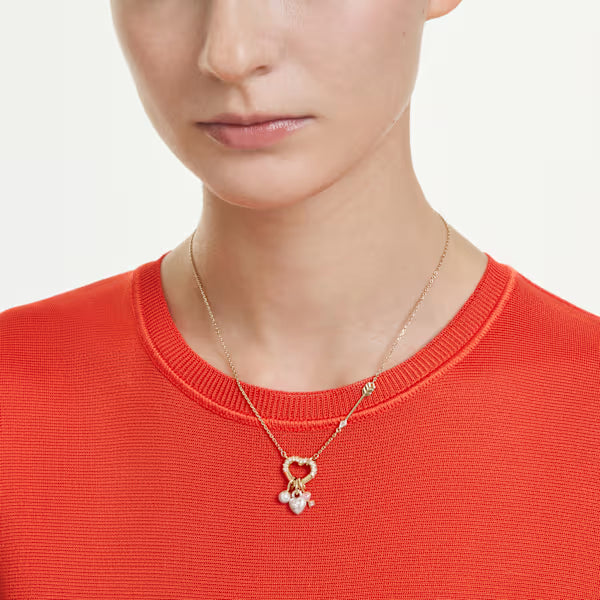 Pendente Idyllia Cuore, chiave, Rosa