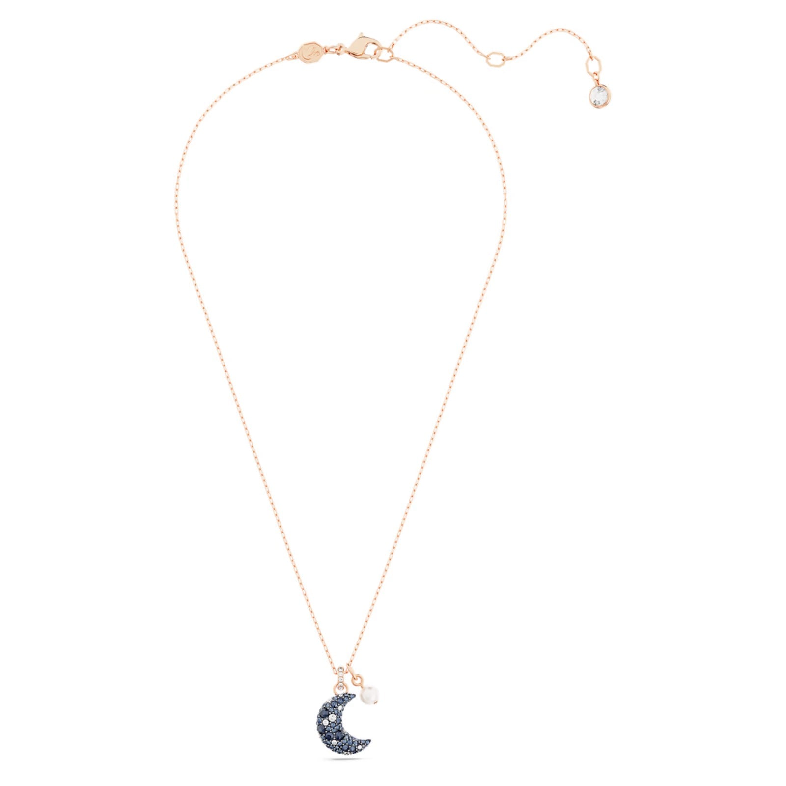 Pendente Luna Blu Placc oro rosa