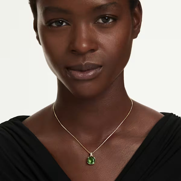Pendente Millenia Cushion Verde placc oro 18K