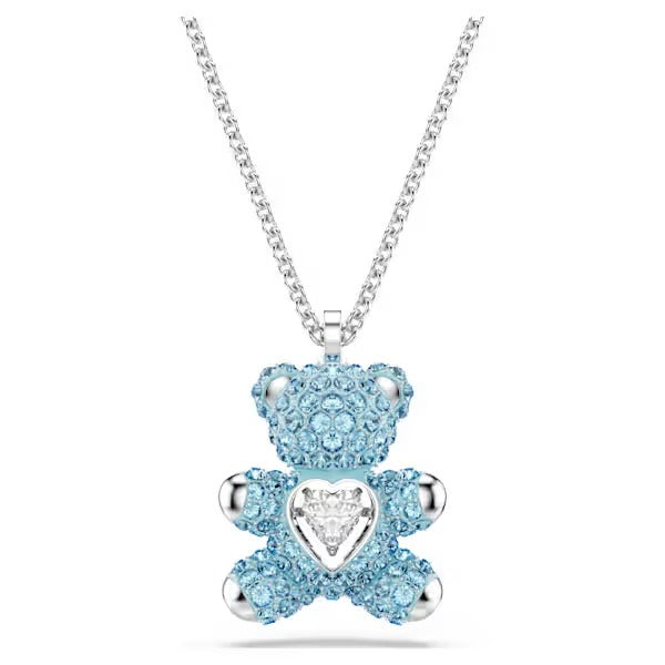Pendente Teddy Orso Blu Placcato rodio