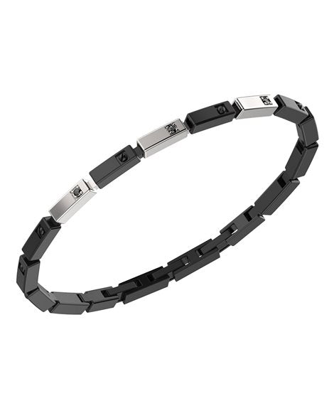 Bracciale Performance acciaio bicolore e diamanti